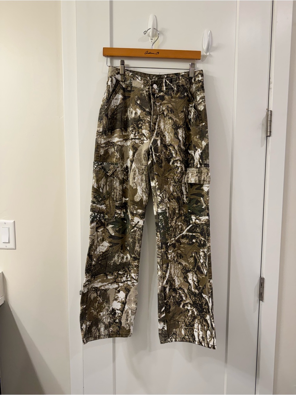 Camo Cargo Pants in Olive & Brown